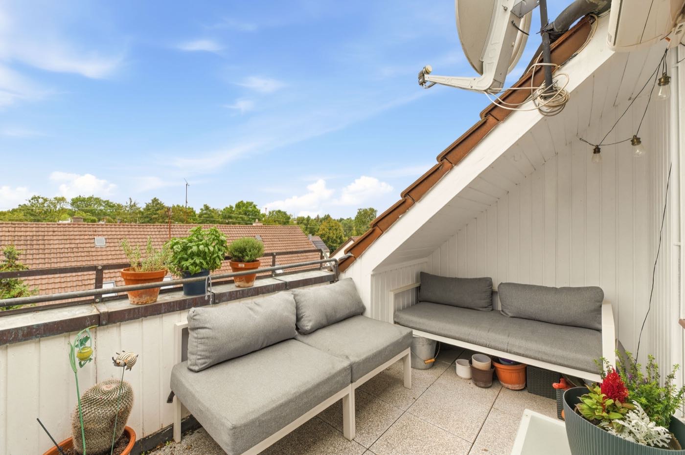 Dachterrasse der Maisonettewohnung in Filderstadt-Bernhausen